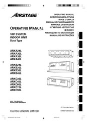 AIRSTAGE ARXA24L Manual De Funcionamiento