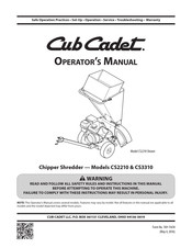 Cub Cadet CS 2210 Manual Del Operador