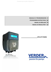 VERDER VP2-HT PULSE Manual De Regulatión