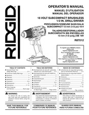 RIDGID R87012 Manual Del Operador