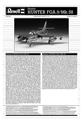 REVELL Hawker HUNTER FGA.9/Mk.58 Instrucciones De Montaje