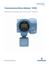 Emerson Micro Motion 5700 Manual De Instalación