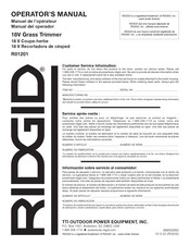 RIDGID R01201 Manual Del Operador