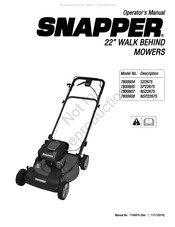 Snapper S22675 Manual Del Operador