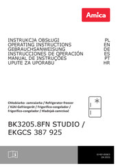 Amica BK3205.8FN STUDIO Instrucciones De Operación