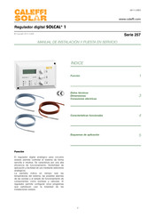 Caleffi solar 257 Serie Manual De Instalación Y Puesta En Servicio