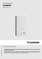 Junkers miniMAXX WR 16-2 B Serie Instrucciones De Instalación Y Manejo