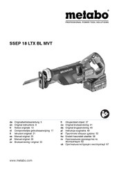 Metabo SSEP 18 LTX BL MVT Manual Original