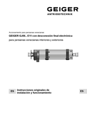 GEIGER GJ56 E11 Serie Instrucciones Originales De Instalación Y Funcionamiento