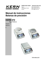 KERN and SOHN 572-32 Manual De Instrucciones