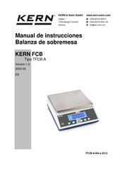 KERN and SOHN TFCB 15K-3DM-A Manual De Instrucciones