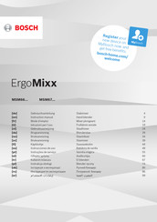 Bosch ErgoMixx MSM67110W Instrucciones De Uso
