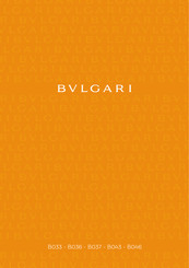 BULGARI B037 Instrucciones