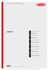 Fronius JobMaster Manual De Instrucciones