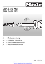 Miele EBA 5470 MC Instrucciones De Instalación