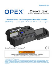 Opex Omation 210 Envelopener Serie Manual Del Operador