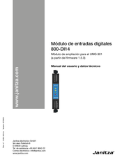 janitza 800-DI14 Manual Del Usuario