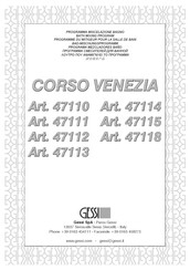 Gessi CORSO VENEZIA 47114 Instrucciones De Montaje