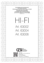 Gessi HI-FI 63006 Instrucciones De Montaje