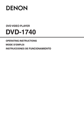 Denon DVD-1740 Instrucciones De Funcionamiento
