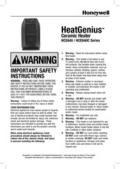 Honeywell HeatGenius HCE840C Serie Manual De Instrucciones