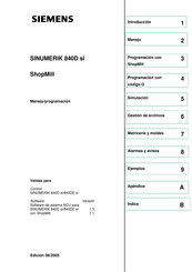 Siemens SINUMERIK 840D sl Manual De Instrucciones