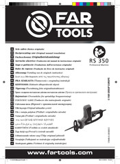 Far Tools RS 350 Traduccion Del Manual De Instrucciones Originale