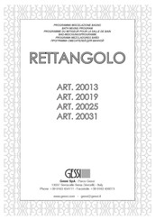 Gessi RETTANGOLO 20025 Instrucciones De Montaje