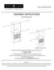 drew & jonathan SCOTT LIVING SMSCOCLS-BR Instrucciones De Montaje