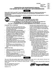 Ingersoll Rand QP1T Serie Manual De Operación Y Mantenimient