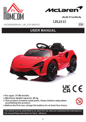 HOMCOM Mclaren ARTURA JL211 Manual Del Usuario