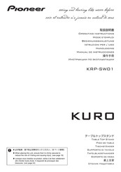 Pioneer Kuro KRP-SW01 Manual De Instrucciones