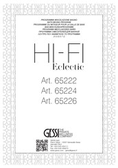 Gessi HI-FI Eclectic 65222 Instrucciones De Montaje