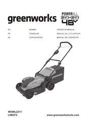 GreenWorks LME472 Manual Del Operador