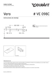 DURAVIT Vero VE 098C Instrucciones De Montaje