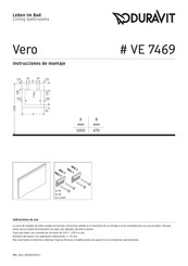 DURAVIT Vero VE 7469 Instrucciones De Montaje