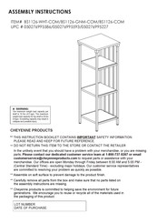 Cheyenne Products BS1126-WHT-COM Instrucciones De Montaje