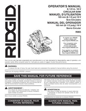 RIDGID R865 Manual Del Operador