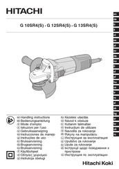 Hitachi Koki G 12SR4S Instrucciones De Manejo