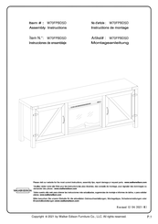 Walker Edison W70FPBDSD Instrucciones De Montaje