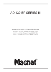 Magnat AD 130 BP III Serie Manual Del Propietário