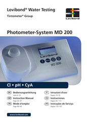 Tintometer Lovibond MD 200 AL 200 Instrucciones