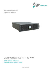 ZIGOR ZGR VERSATILE RT 10 KVA Manual De Operación