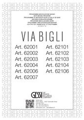 Gessi VIA BIGLI 62104 Instrucciones De Instalación