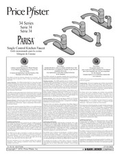 Price Pfister GT34-1NCC Instrucciones De Montaje