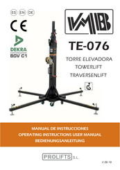 PRO LIFTS VMB TE-076 Manual De Instrucciones