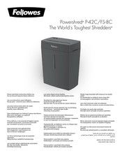 Fellowes Powershred FS-8C Manual De Instrucciones
