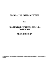 Megger MS-2A Manual De Instrucciones