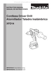 Makita XFD14 Manual De Instrucciones