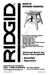 RIDGID AC9910 Manual Del Usuario